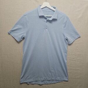 Lululemon Polo Shirt Mens Blue Short Sleeve Golf Evolution Polo Medium